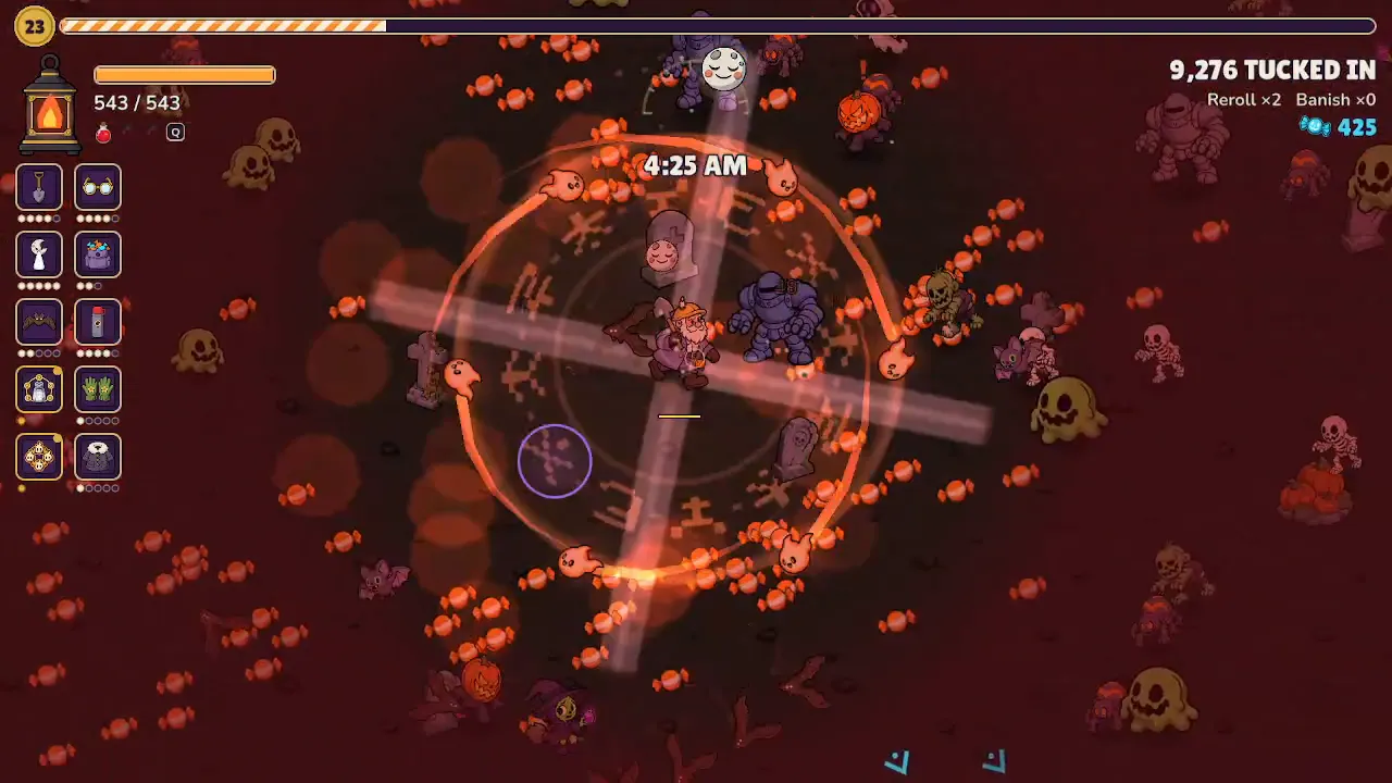 Under the Blood Moon the screen turns red and the crowd gets faster.